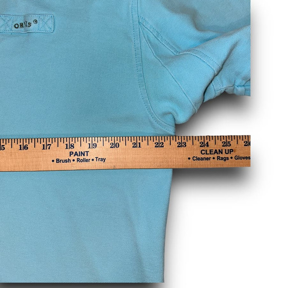 Orvis Men's Light Blue‎ Short Sleeve Cotton Polo Shirt Size Large - Picture 5 of 5